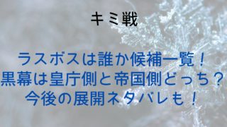 【キミ戦】ラスボスは誰か候補一覧!黒幕は皇庁側と帝国側どっち?今後の展開ネタバレも!