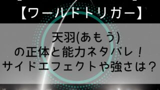 【ワールドトリガー】天羽(あもう)の正体と能力ネタバレ！サイドエフェクトや強さは？