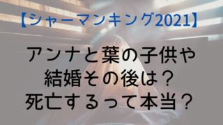 【シャーマンキング】アンナと葉の子供や結婚その後は？死亡するって本当？