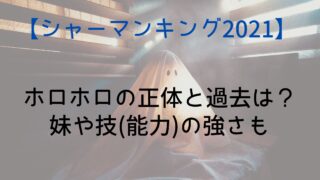 【シャーマンキング】ホロホロの正体と過去は？妹や技(能力)の強さも