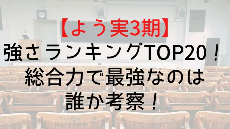 Youzitsu Strongest Character