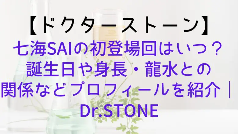 Drstone Sai Who