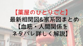 【薬屋のひとりごと】最新相関図&家系図まとめ【血筋・人間関係をネタバレ詳しく解説】