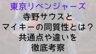 【東京リベンジャーズ】寺野サウスとマイキーの同質性とは?共通点や違いを徹底考察